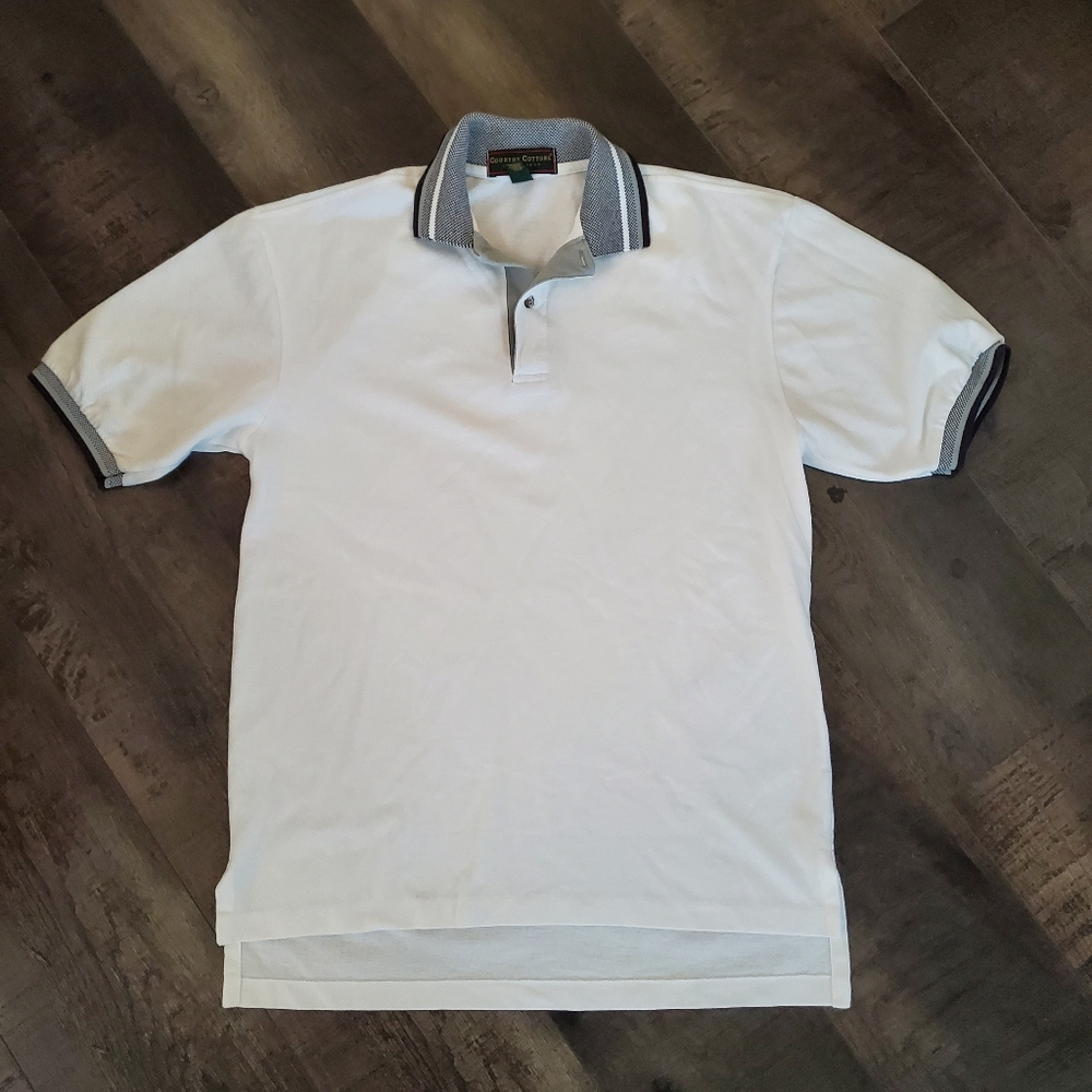 Mens Country Cotton Golf Polo Shirt Size M